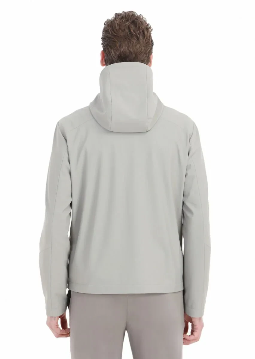 Kum Comfort Fit Kapüşonlu Spor Dokuma Mont - 7