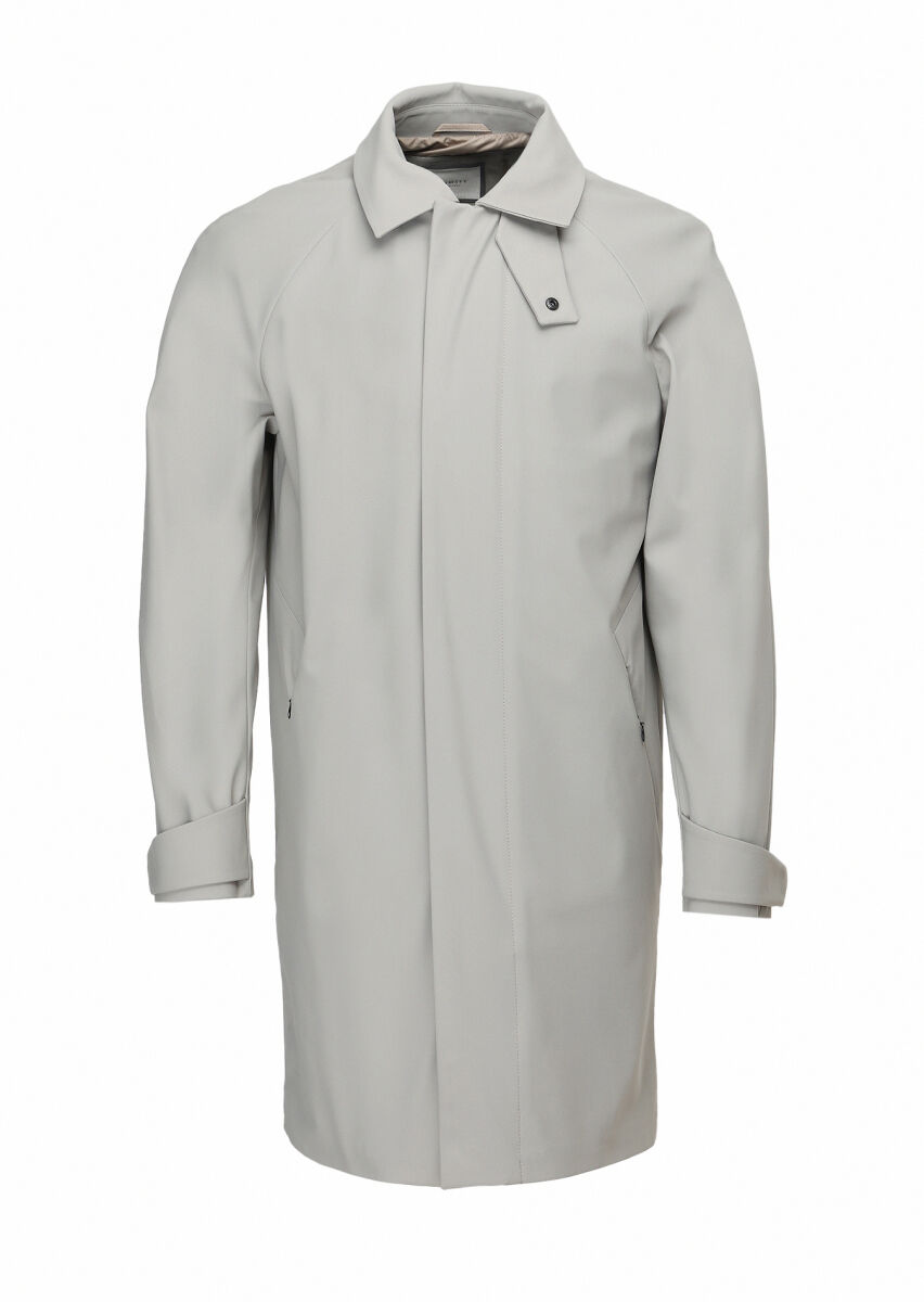 Kum Regular Fit Gömlek Yaka Casual Dokuma Pardösü - 10