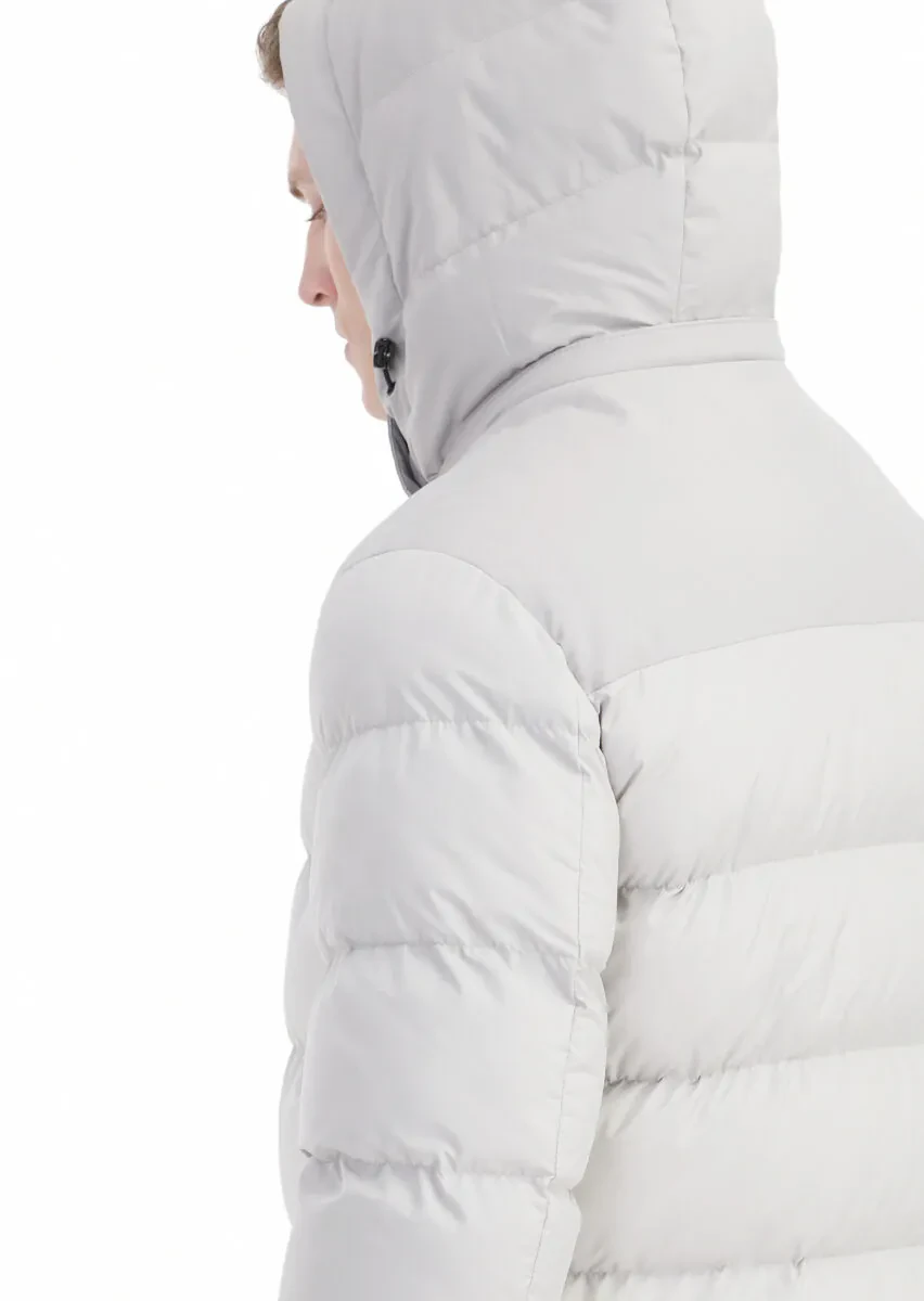 Kum Regular Fit Kapüşonlu Casual Dokuma Kaban - 7