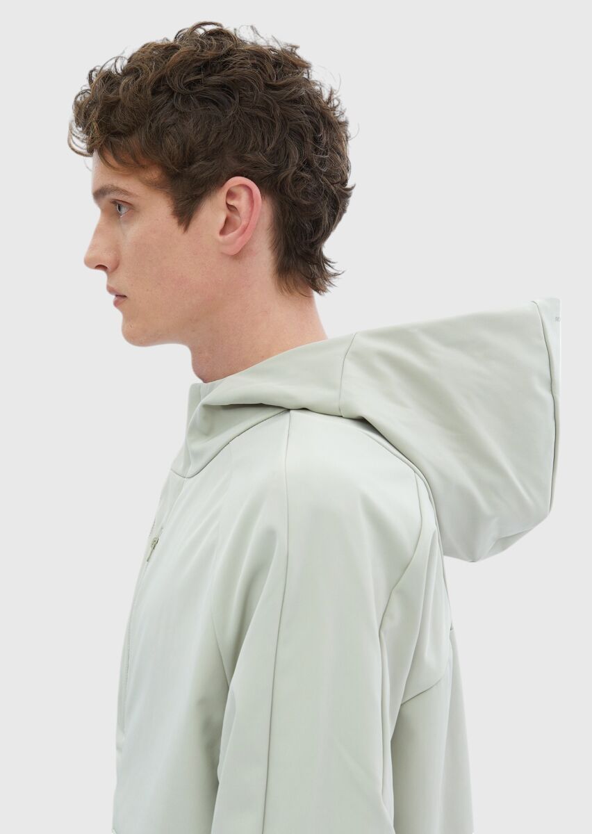 Kum Regular Fit Kapüşonlu Casual Dokuma Mont - 7