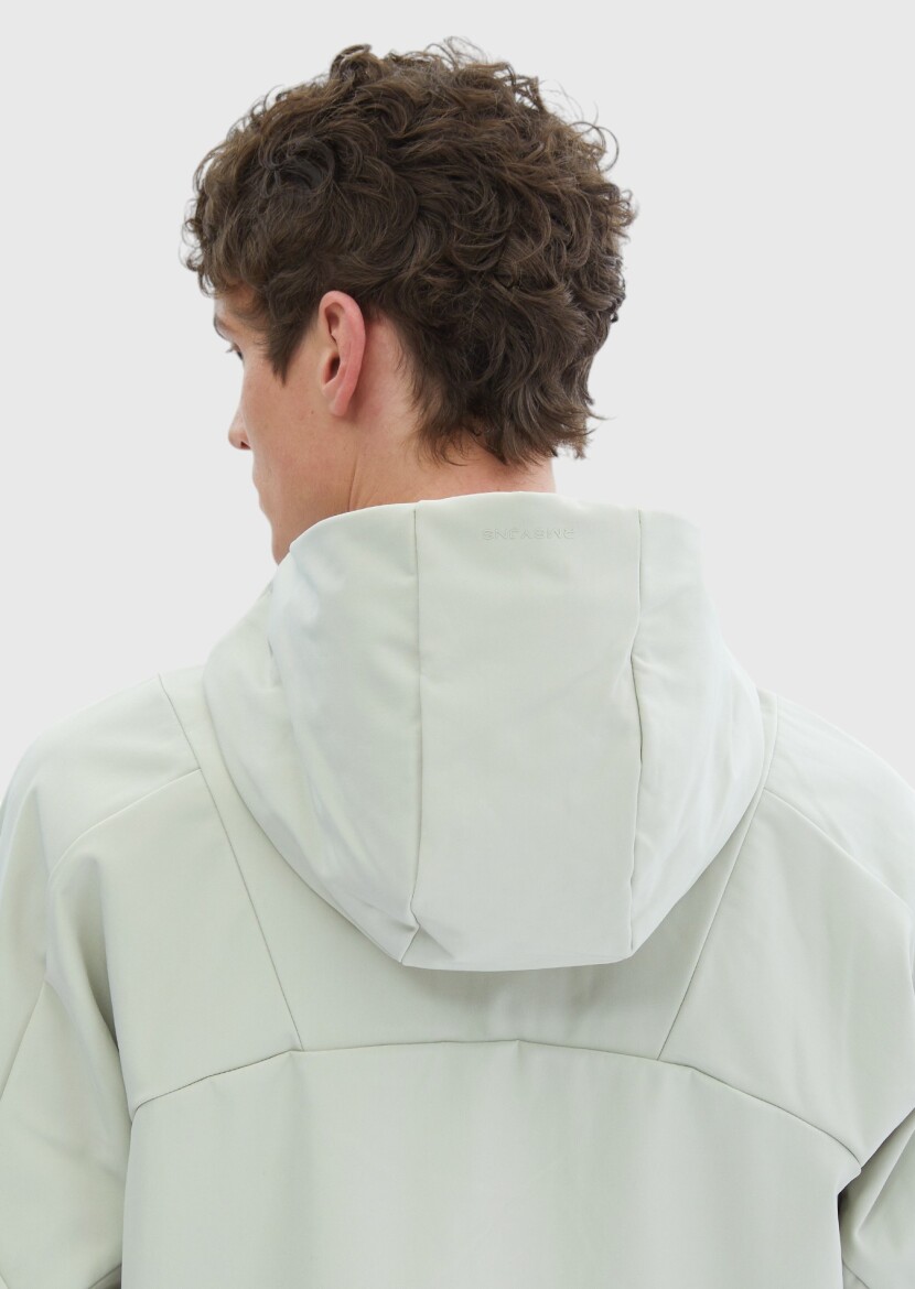 Kum Regular Fit Kapüşonlu Casual Dokuma Mont - 8