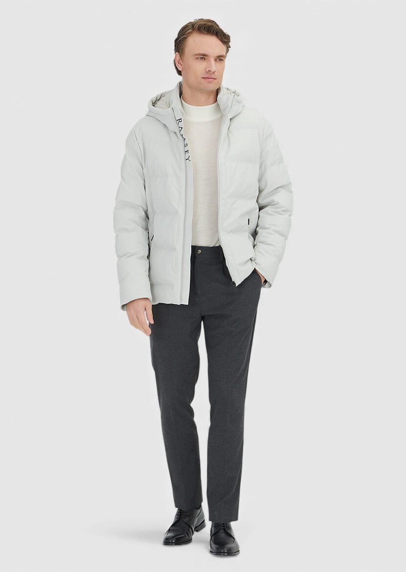 Kum Regular Fit Kapüşonlu Casual Dokuma Mont - RAMSEY