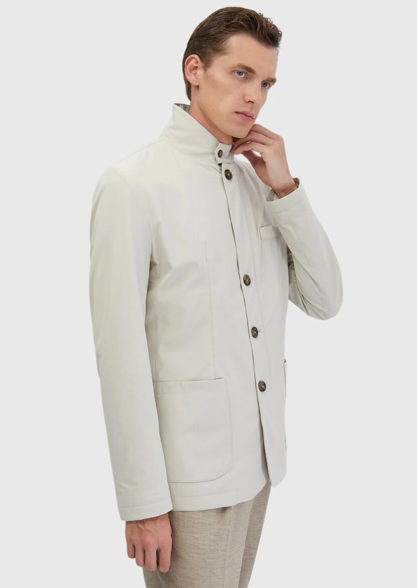 Kum Regular Fit Micro Jel Elyaflı Spor Ceket - 3