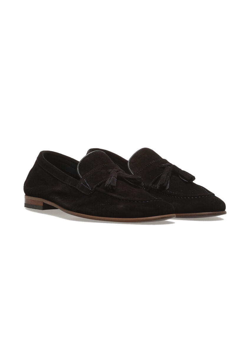 Lacivert Deri Casual Loafer - 2