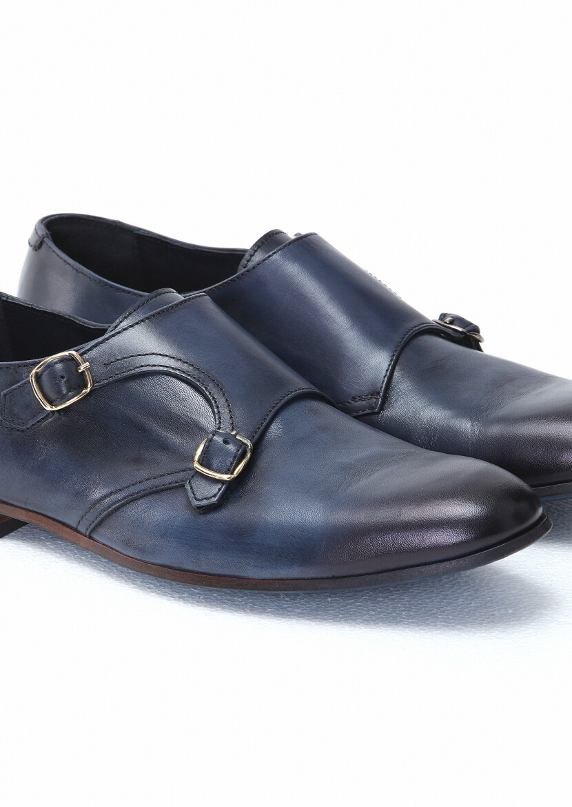 Lacivert Deri Klasik Loafer - 3