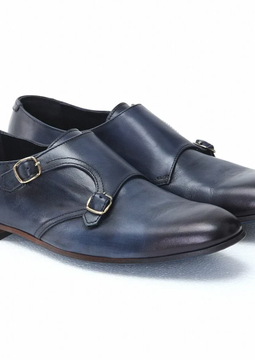 Lacivert Deri Klasik Loafer - 3