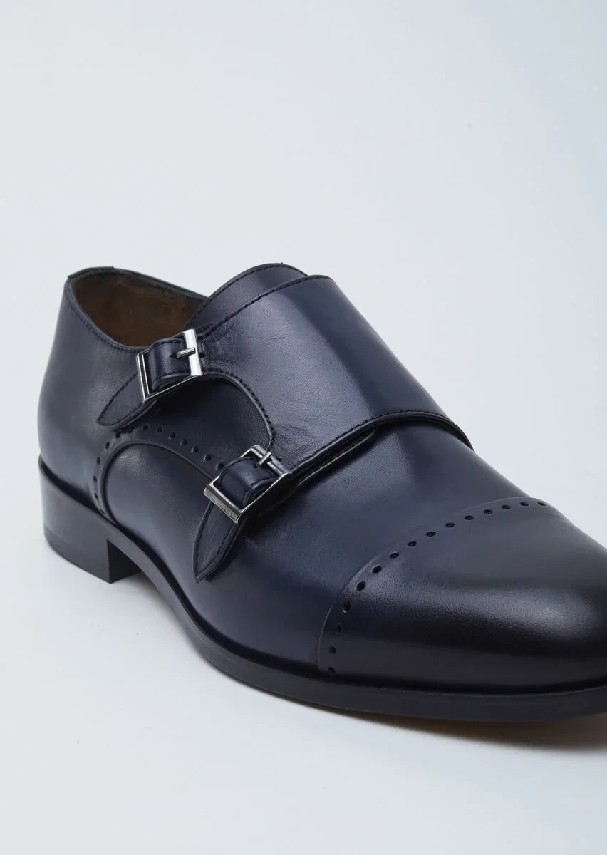 Lacivert Deri Klasik Loafer - 2