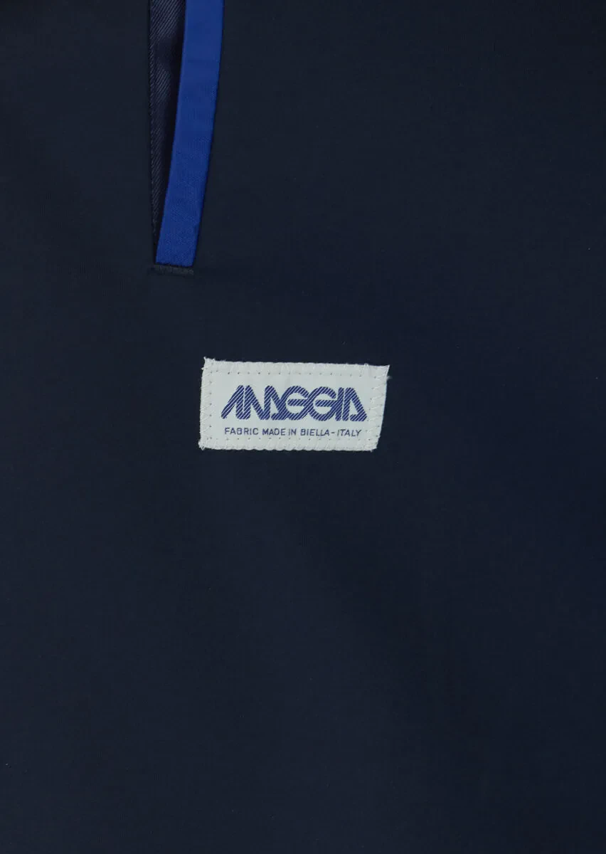 Lacivert Düz Comfort Fit Örme Takım Elbise - 6