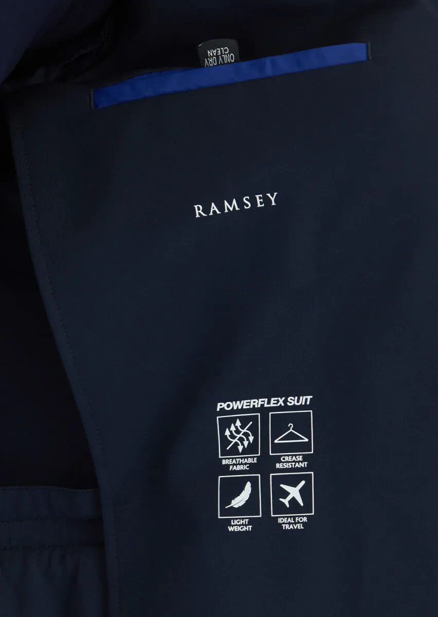 Lacivert Düz Comfort Fit Örme Takım Elbise - 7