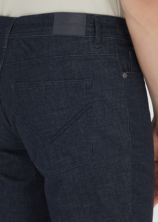 Lacivert Düz Dokuma Regular Fit Casual Pamuk Karışımlı Pantolon - 4