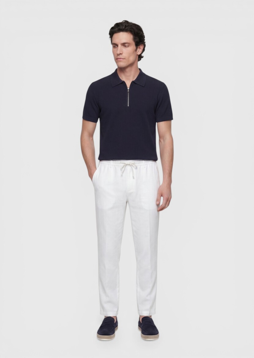 Lacivert Düz Örgü Triko - 1