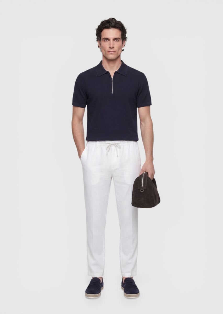 Lacivert Düz Örgü Triko - 3