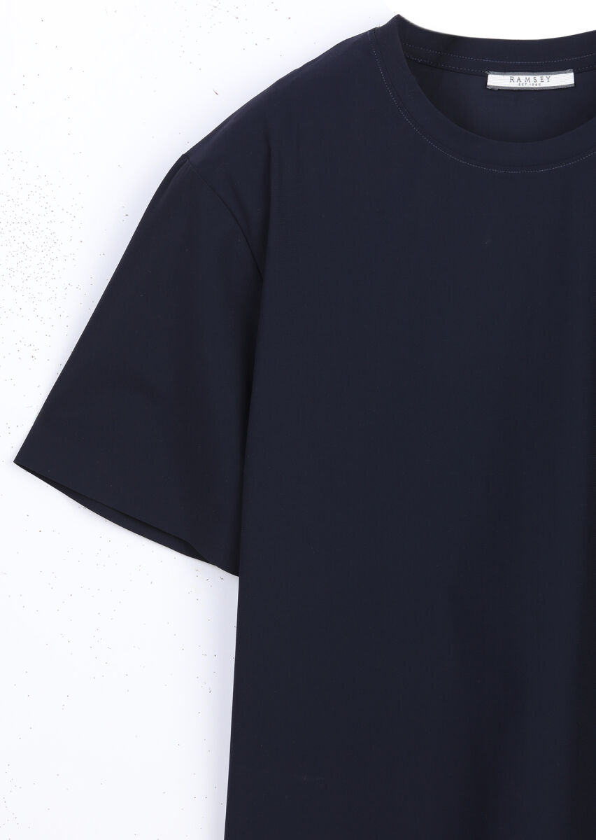 Lacivert Düz T-Shirt - 6