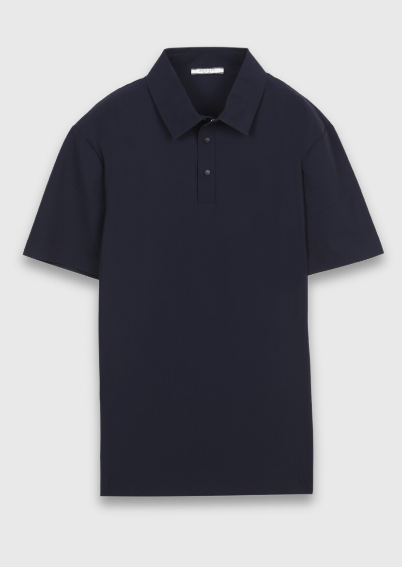 Lacivert Düz T-Shirt - 5