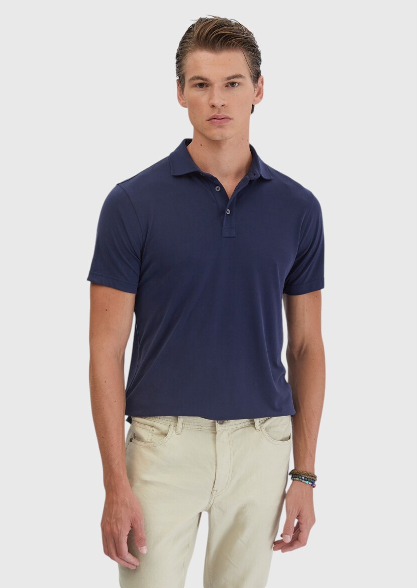 Lacivert Düz T-Shirt 