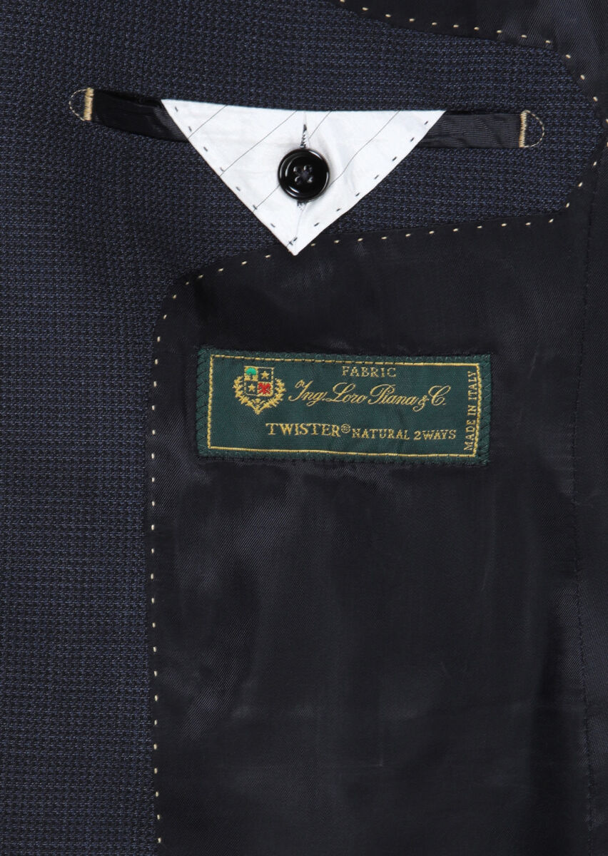 Lacivert Kareli Regular Fit %100 Yün Takım Elbise - 10