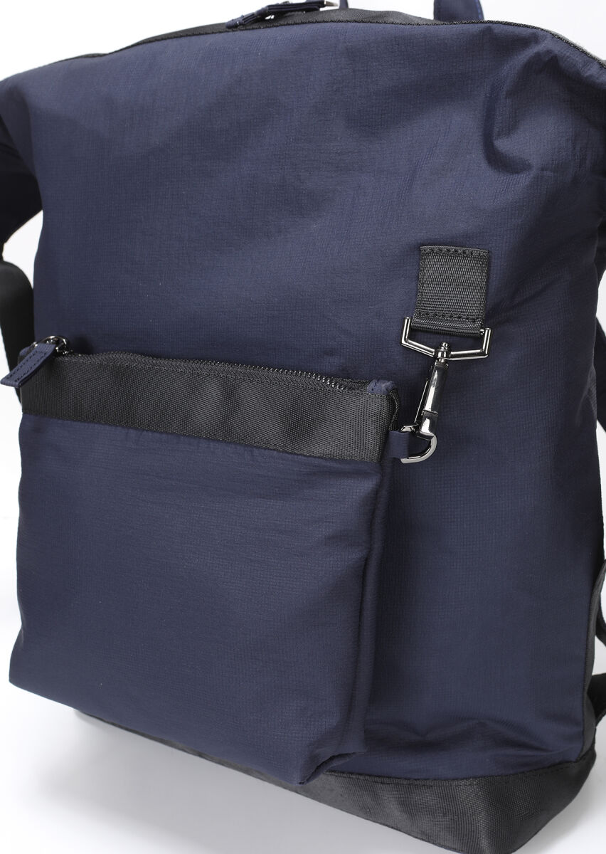 Lacivert Kumaş Çanta - 7