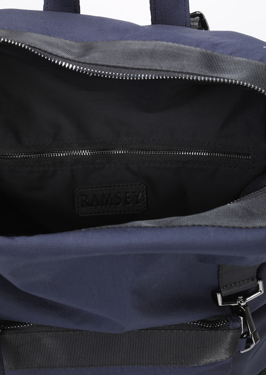 Lacivert Kumaş Çanta - 8