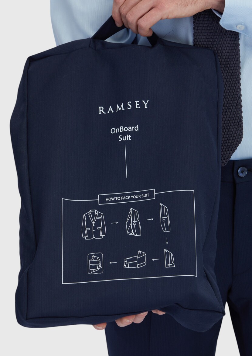 Lacivert Mikro Modern Fit Yün Karışımlı Takım Elbise - 6