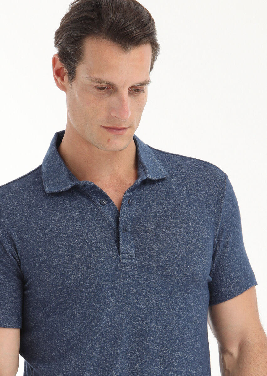 Lacivert Polo Yaka T-Shirt - 3