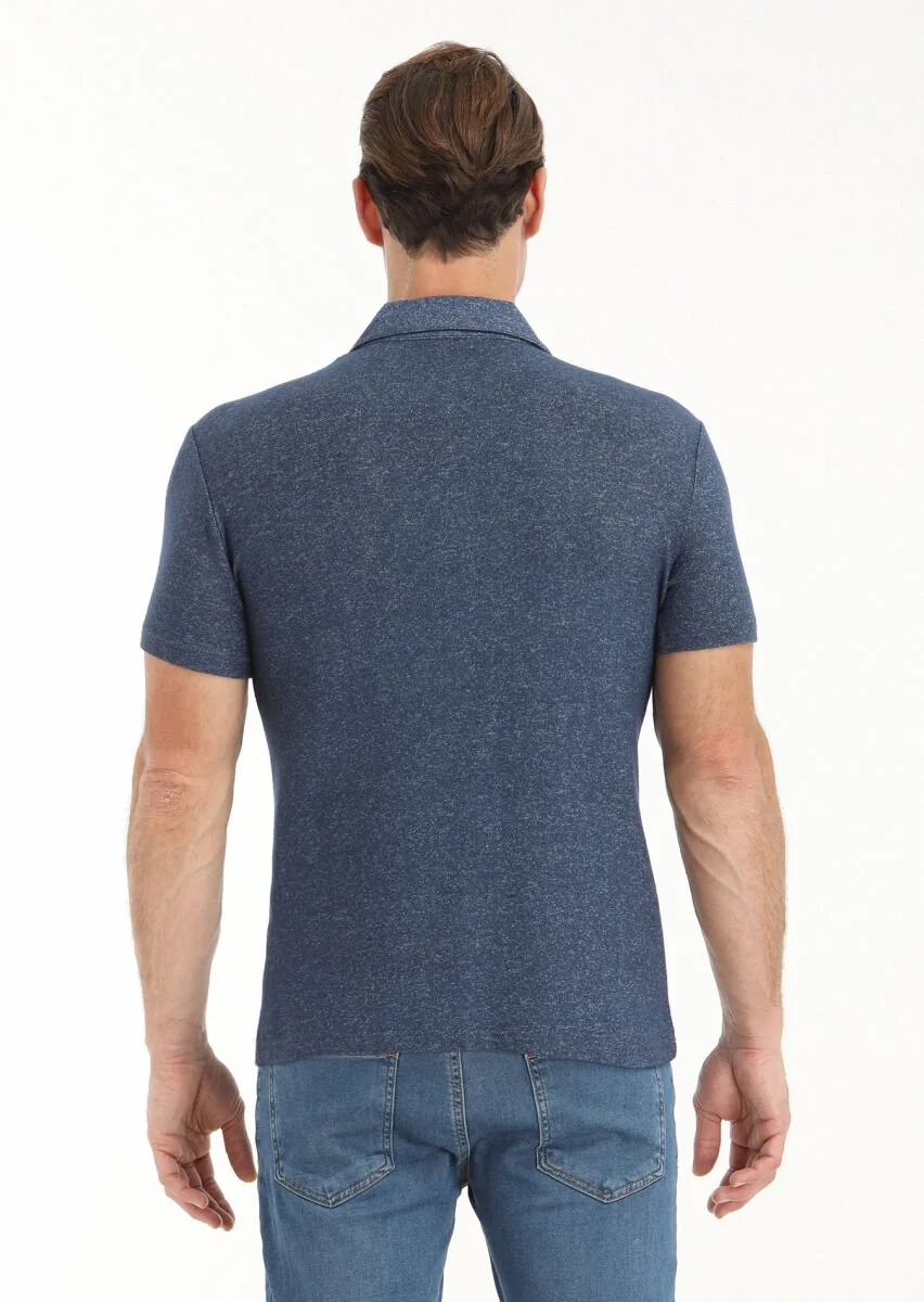 Lacivert Polo Yaka T-Shirt - 4