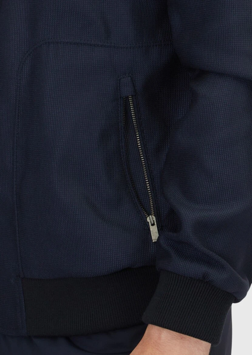 Lacivert Regular Fit Dik Yaka Casual Dokuma Mont - 4