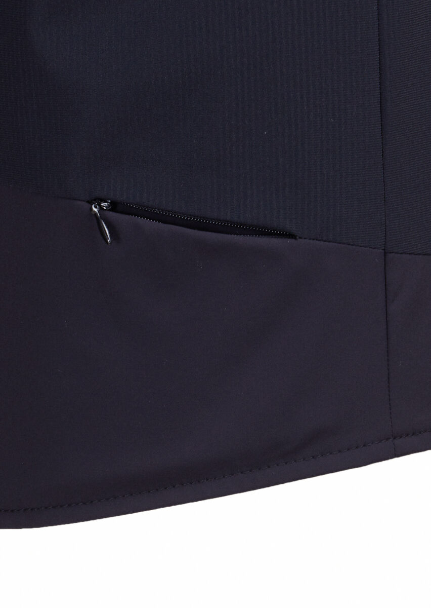 Lacivert Regular Fit Dik Yaka Casual Örme Spor Yelek - 4