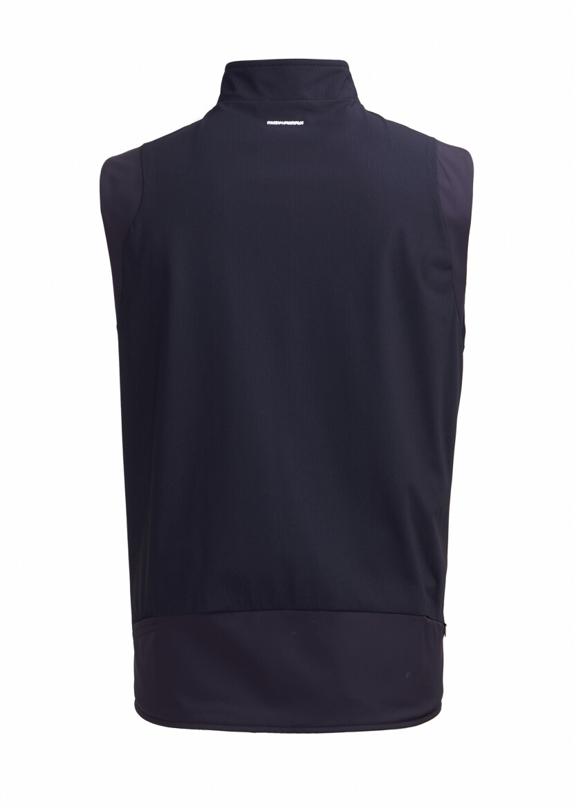 Lacivert Regular Fit Dik Yaka Casual Örme Spor Yelek - 6