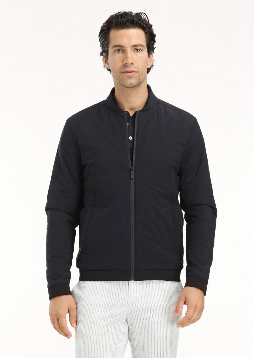 Lacivert Regular Fit Hakim Yaka Casual Dokuma Mont - 2