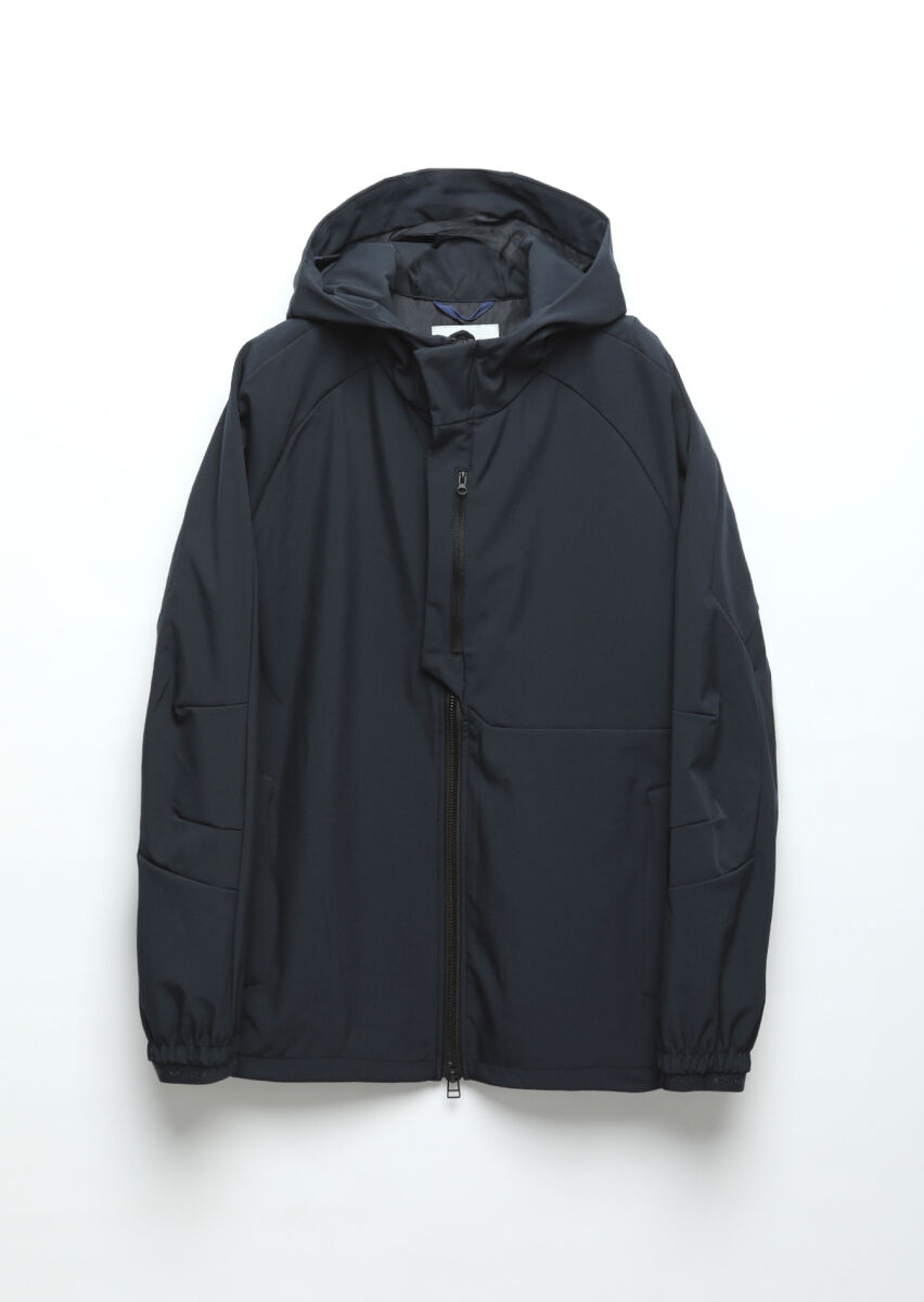 Lacivert Regular Fit Kapüşonlu Casual Dokuma Mont - 10