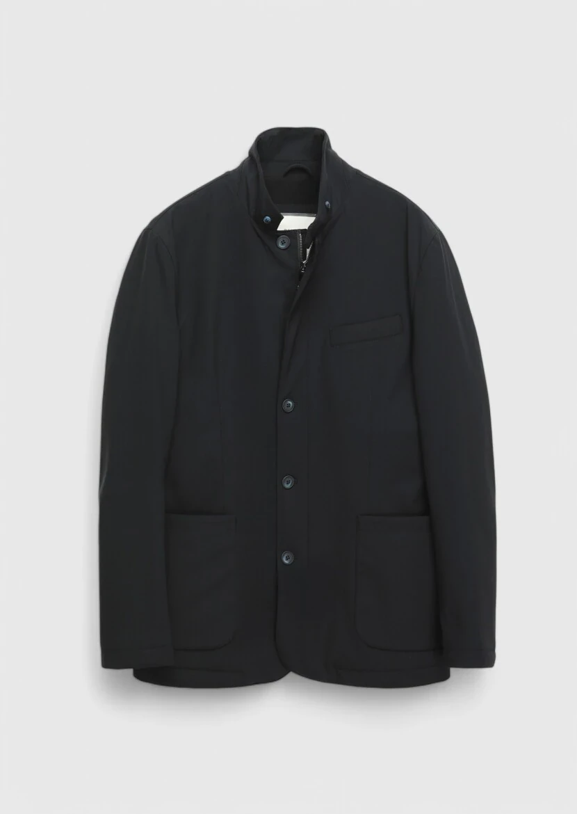 Lacivert Regular Fit Micro Jel Elyaflı Spor Ceket - 7