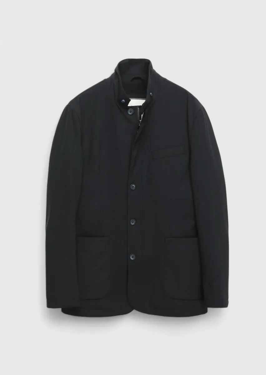 Lacivert Regular Fit Micro Jel Elyaflı Spor Ceket - 7