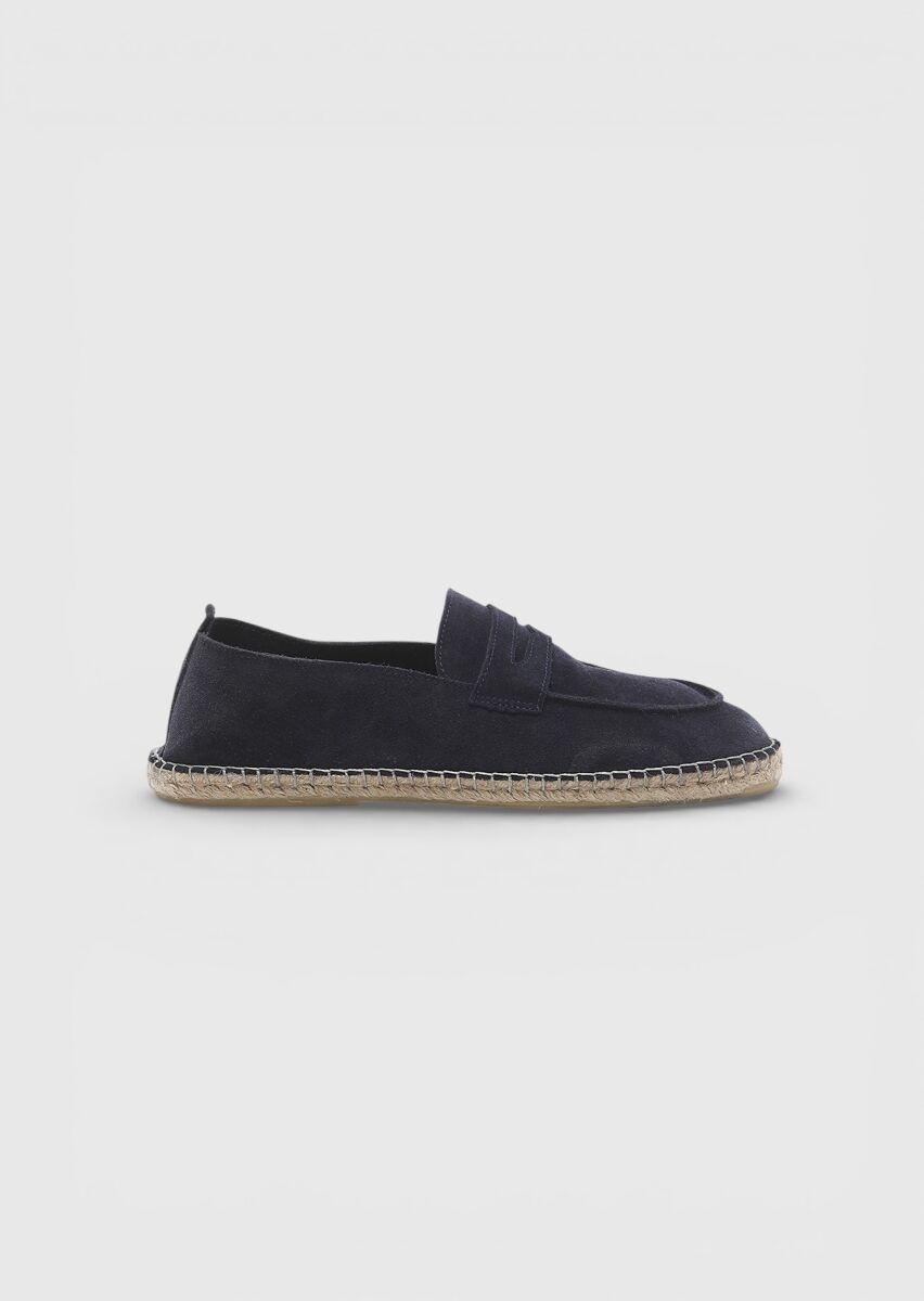 Lacivert Süet Casual Loafer - 1