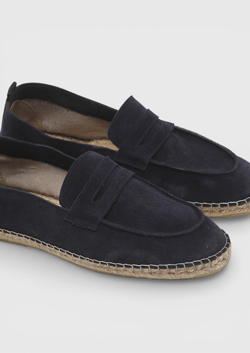 Lacivert Süet Casual Loafer - 3