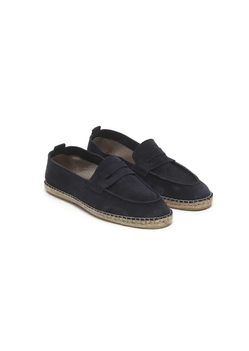 Lacivert Süet Casual Loafer - 2