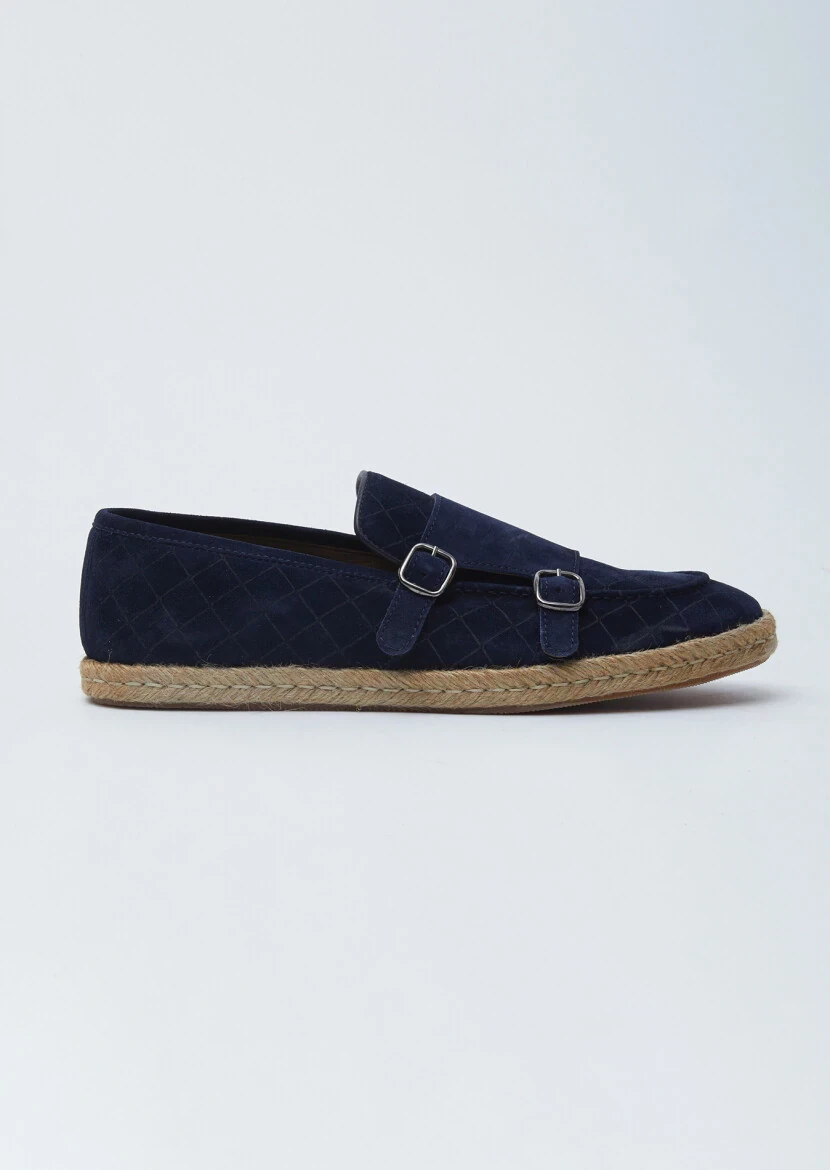 Lacivert Süet Casual Loafer - 1