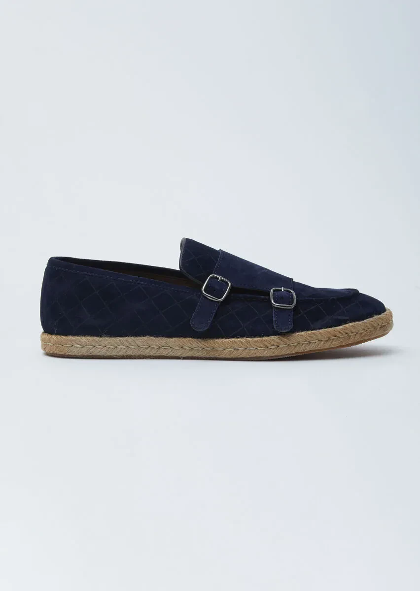 Lacivert Süet Casual Loafer - 1