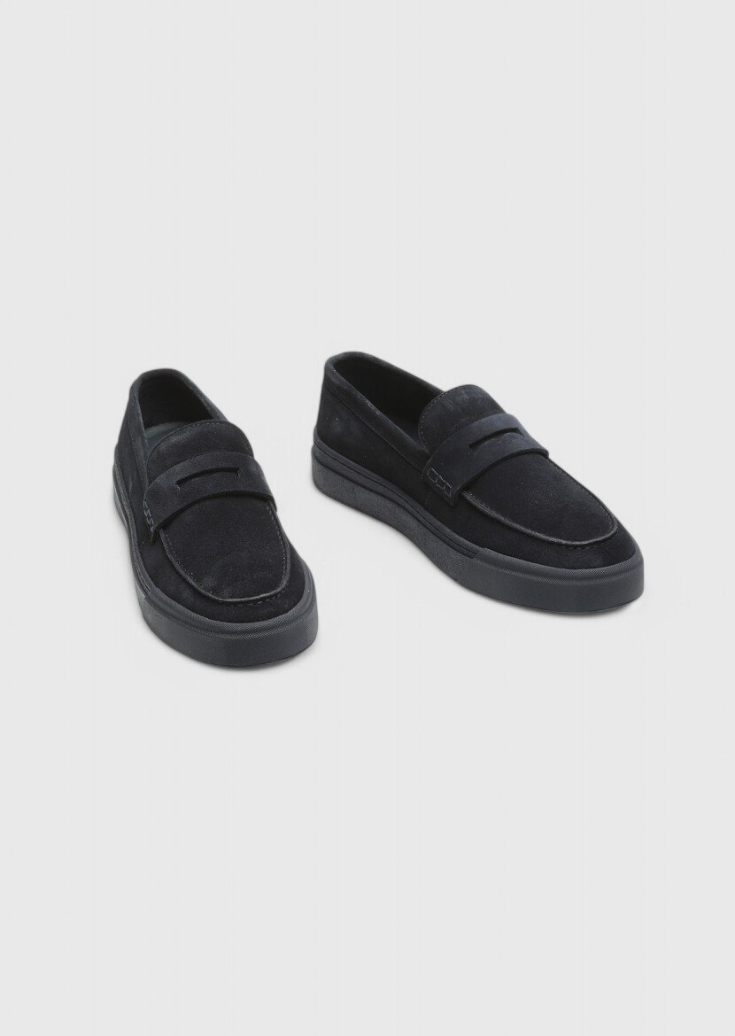 Lacivert Süet Casual Loafer - 3