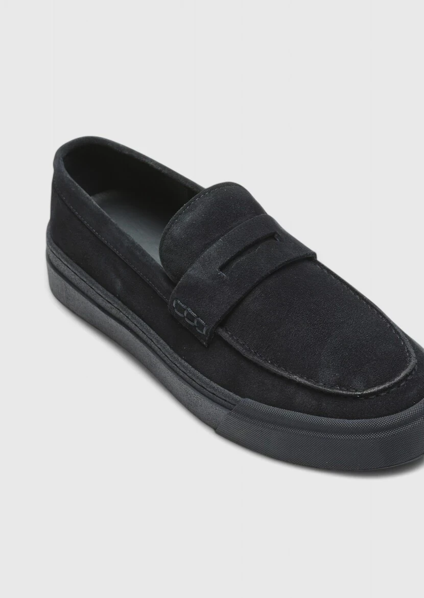 Lacivert Süet Casual Loafer 