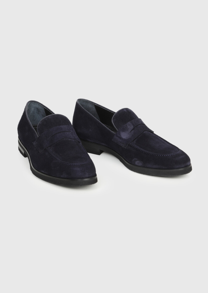 Lacivert Süet Casual Loafer - 3