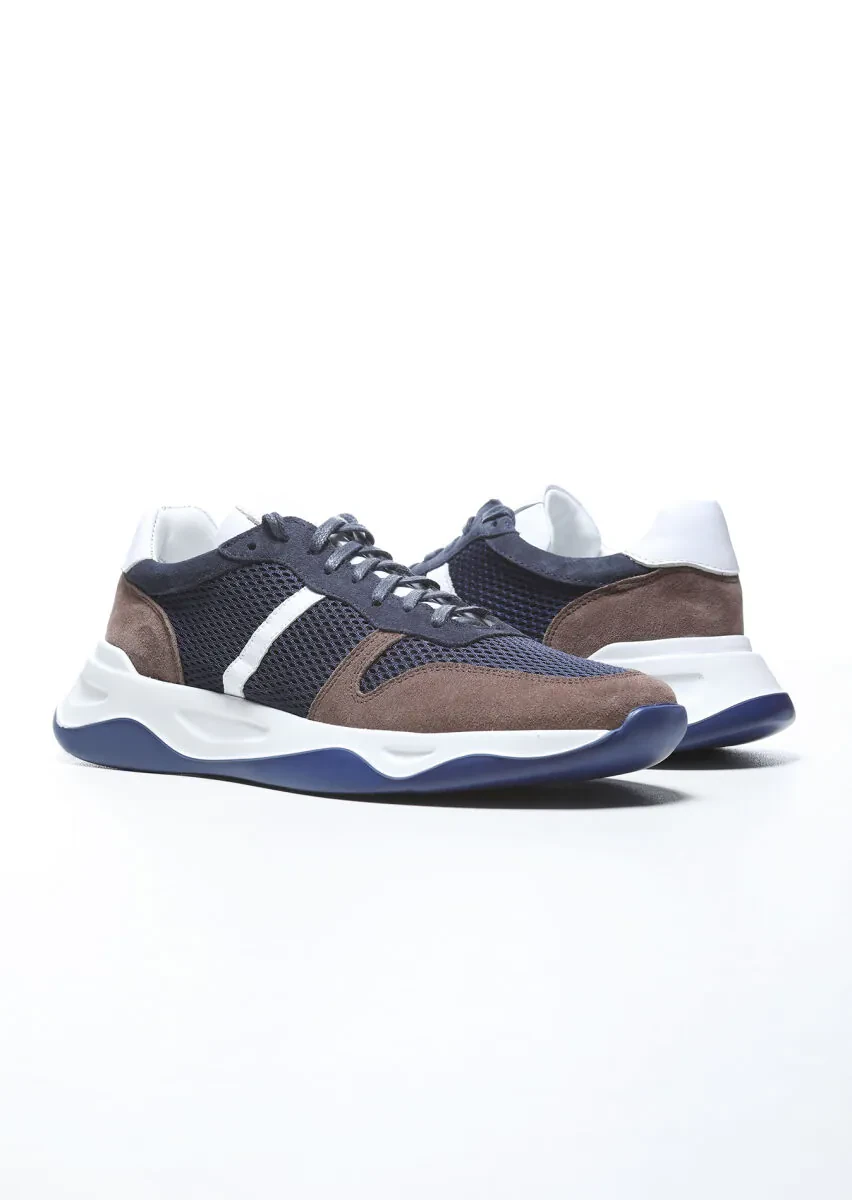 Lacivert Süet Casual Spor Ayakkabı - 3