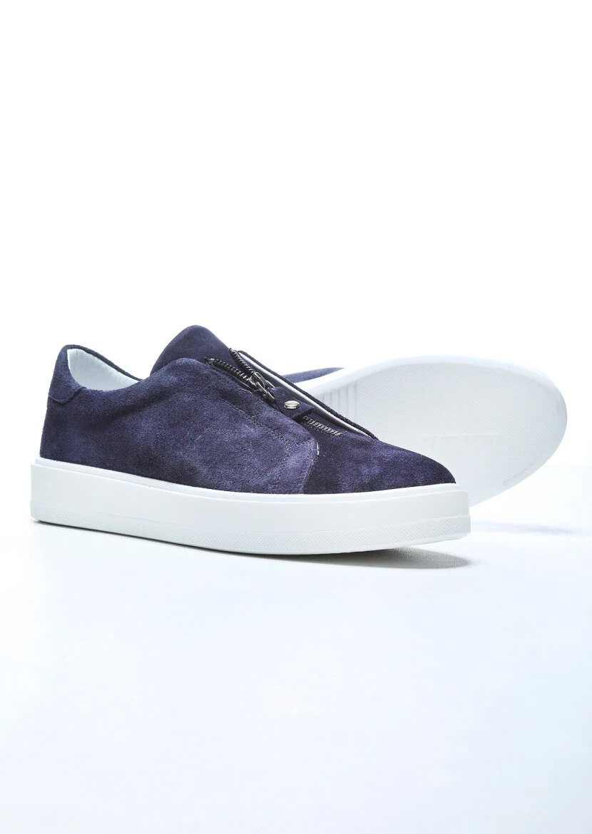 Lacivert Süet Casual Spor Ayakkabı - 4