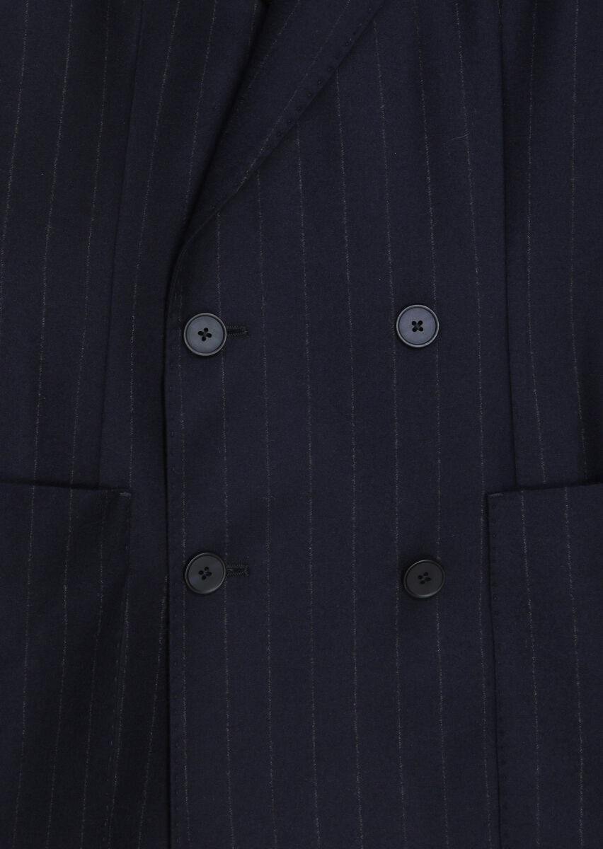 Lacivert Zeroweight Slim Fit %100 Yün Ceket - 9