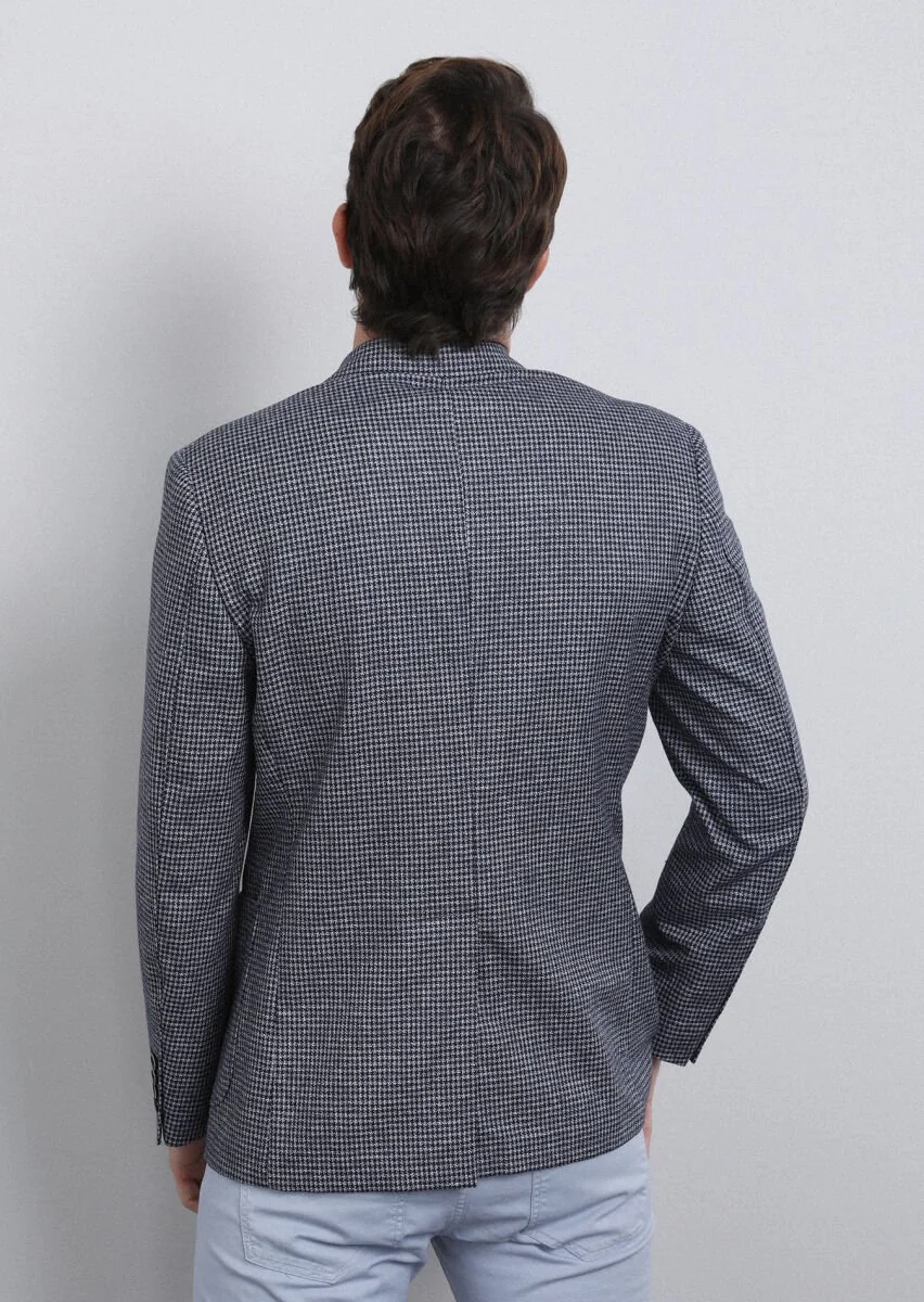 Lacivert Zeroweight Slim Fit Pamuk Karışımlı Ceket - 5