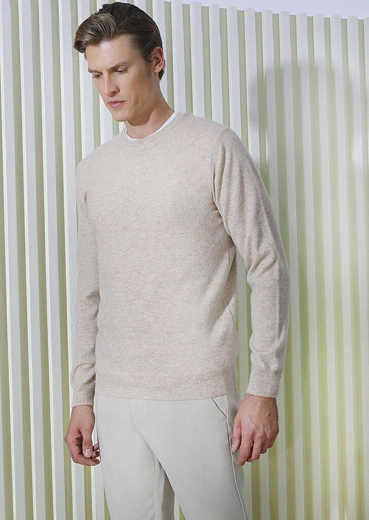 Light Beige Knitwear Sweatshirt - 1