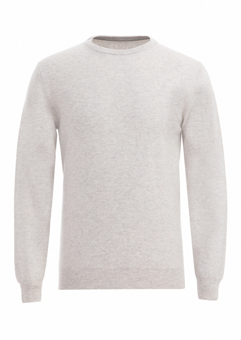 Light Beige Knitwear Sweatshirt - 7