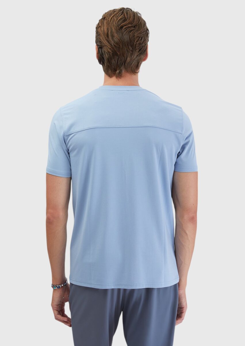 Light Blue Crew Neck T-Shirt - 6