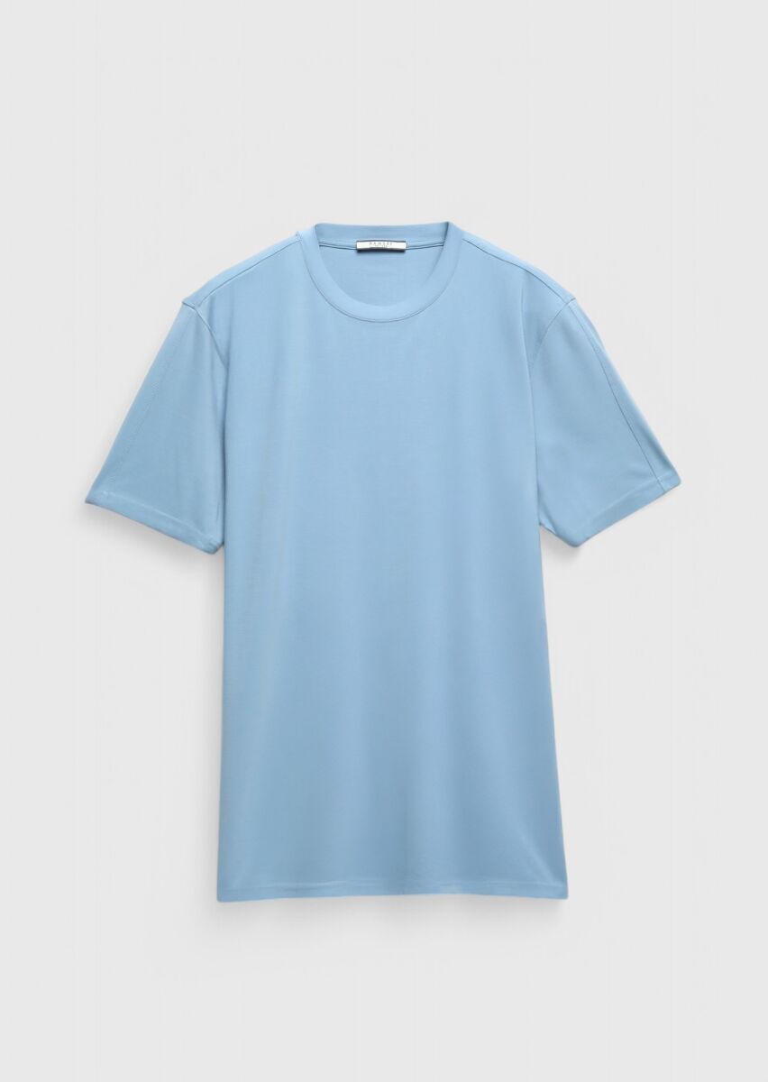 Light Blue Crew Neck T-Shirt - 7