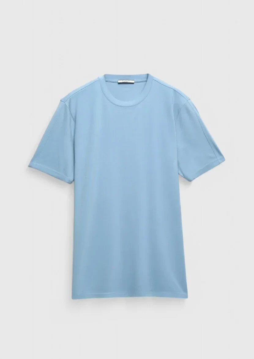 Light Blue Crew Neck T-Shirt - 7