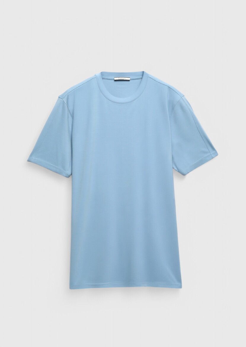 Light Blue Crew Neck T-Shirt 